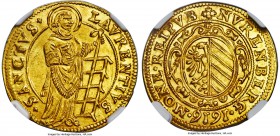 Nürnberg. Free City gold Goldgulden 1616 MS64 NGC, KM25.1, Fr-1810. Well-struck on a slightly convex flan, this example displays a level of detail, pr...