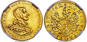 Pfalz-Electoral. Karl Ludwig gold Ducat 1662 MS61 NGC, KM94, Fr-2001. A scarce and desirable piece; the Standard Catalog of World Coins lists a price ...