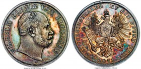 Prussia. Wilhelm I Proof 2 Thaler 1871-A PR64 Cameo PCGS, Berlin mint, KM496. A rare proof, sharply struck and to a very high standard. Both Wilhelm's...