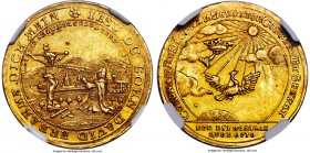 Saxe-Coburg-Saalfeld. Christian Ernst gold Ducat ND (1745) AU58 NGC, KM30, Fr-3010. Struck upon his death, this fully-illustrative Ducat features the ...