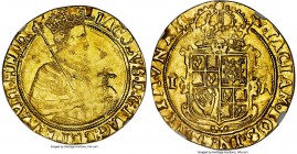James I (1603-1625) gold Unite ND (1607-1609) AU58 NGC, Tower mint, Coronet mm, Second coinage of 1604-1619, S-2619, N-2084. Softly lustrous with very...