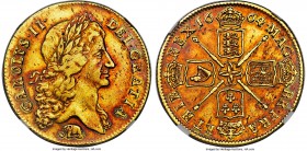Charles II gold "Elephant" 2 Guineas 1664 XF40 NGC, KM425.2, S-3334. Elephant below bust. A pleasing example of this popular hallmarked issue, the fir...