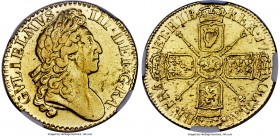 William III gold Guinea 1700 XF40 NGC, KM498.1, S-3460. A very difficult type to locate, the Great Recoinage of 1696 mainly focused on the production ...