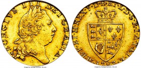 George III Guinea 1797 MS62 NGC, KM608, S-3735. Charming and a true Mint State, unusually attractive for the type. Gold coinage lost some of its artis...
