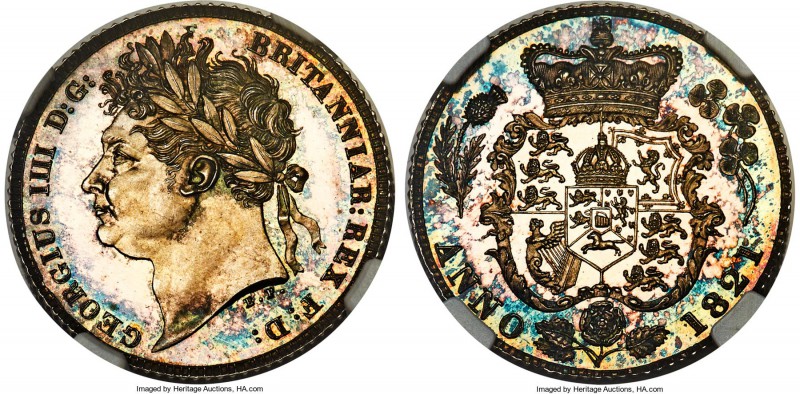 George IV Proof 6 Pence 1821 PR63 Cameo NGC, KM678, S-3813. A conservatively gra...