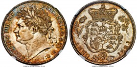George IV 1/2 Crown 1821 MS66 NGC, KM676, S-3807. Lightly garnished reverse shield. An outstanding premium gem specimen boasting one of the most attra...