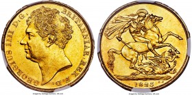 George IV gold 2 Pounds 1823 MS63 NGC, KM690, S-3798. A popular type, highly lustrous and with well struck-up details. The reverse shows hints of a re...
