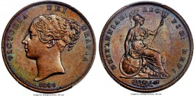 Victoria Penny 1849 MS64 Brown PCGS, KM739, S-3948. One of the rarest dates in the series by far, the 1849 Penny scarcely appears at auction in any hi...