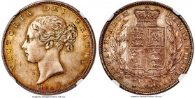 Victoria 1/2 Crown 1840 MS65 NGC, Royal mint, KM740, S-3887, W.W. incuse. Quite difficult to procure in this engaging gem state quality. Boasting a pr...
