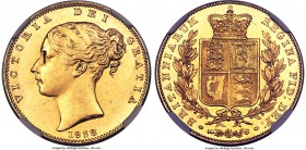 Victoria gold Sovereign 1838 UNC Details (Cleaned) NGC, KM736.1, S-3852. A superb survivor, the rare first date Sovereign produced during Victoria's r...
