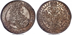 Leopold I Taler 1695-KB MS64 NGC, Kremnitz mint, KM214.8, Dav-3264. A delightful example of this highly collectible Leopold taler issue replete with s...