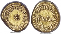 Arab-Byzantine. temp. al-Walid I (AH 86-96 / AD 705-715) gold Solidus Indictional Year 11 (AH 94 / AD 712/3) XF40 ANACS, Uncertain Spanish mint (likel...