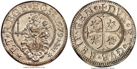 Genoa. Republic Scudo 1679 MS63 NGC, KM79, Dav-3901. A simply gorgeous representation of the type, incredible definition realized throughout the resul...