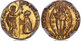 Venice. Pietro Gradenigo (1289-1311) gold Ducat ND MS65 NGC,  Fr-1216, Paolucci-1. 3.56gm. • PЄ • GRADЄNIGO DVX | • S • M • VЄNЄTI, St. Mark standing ...