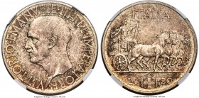 Vittorio Emanuele III 20 Lire 1936-R MS63 NGC, Rome mint, KM81. A profound and choice representative, with a velveteen texture that blends well with t...