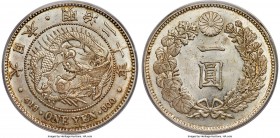 Meiji Yen Year 20 (1887) MS64+ PCGS, KM-YA25.2, JNDA 01-10. 38.6mm. The single highest graded specimen of this type by either NGC or PCGS - an excepti...
