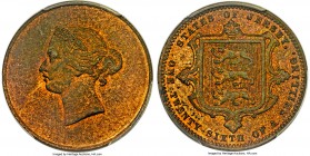 Victoria Specimen Pattern 1/26 Shilling ND (1866) SP64 Brown PCGS, KM-Pn1, cf. Pr-34. A rare pattern with no obverse legends! We note that this same c...