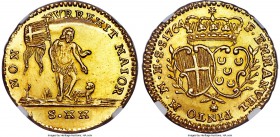 Emmanuel Pinto gold 20 Scudi 1764 MS62+ NGC, KM275, Fr-35. A highly attractive representative of the type, which is virtually never seen in uncirculat...