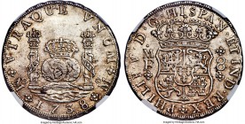 Philip V 8 Reales 1738 Mo-MF MS61 NGC, Mexico City mint, KM103, Calico-783. A scarce Mint State offering of this perpetually popular design. Crisp enu...
