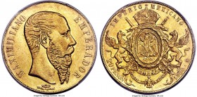 Maximilian gold 20 Pesos 1866-Mo MS61 PCGS, Mexico City mint, KM389, Fr-62. An always fascinating issue as coinage of this era in Mexican history is s...