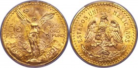 Group of Certified Estados Unidos gold 50 Pesos PCGS, 1) 50 Pesos 1921 - MS63 2) 50 Pesos 1922 - MS63 3) 50 Pesos 1923 - MS63 4) 50 Pesos 1924 - MS63 ...