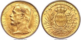 Albert I gold 100 Francs 1895-A MS63 PCGS, Paris mint, KM105. A flashy piece, with a considerable weight in hand, and a delightful rolling luster that...