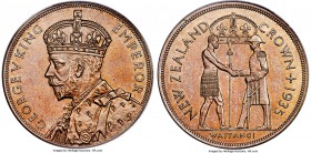 British Colony. George V Proof "Waitangi" Crown 1935 PR64 PCGS, KM6. An always popular Proof Crown, struck in commemoration of the 1840 treaty between...