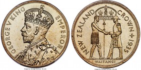 British Colony. George V Proof "Waitangi" Crown 1935 PR63 PCGS, KM6, Dav-433. Struck in homage of the Treaty of Waitangi. A sterling proof, with lovel...
