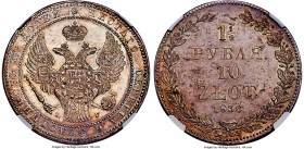 Nicholas I of Russia 10 Zlotych (1-1/2 Roubles) 1836-HΓ MS62 NGC, Warsaw mint, KM-C134. An ever-popular type during Russia's occupation of Poland and ...