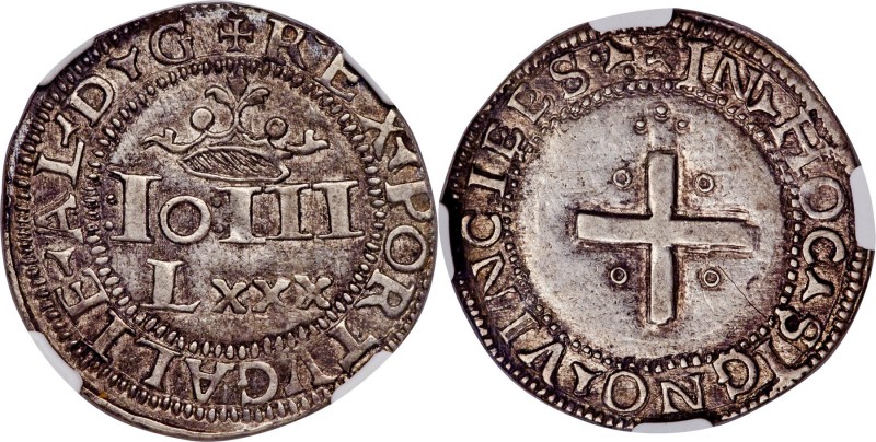 Joao III Real ND (1521-1557) XF45 NGC, Gomes-66.02. Quite rare to encounter lack...
