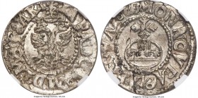 Sophia as Regent for Ivan & Peter (1682-1689) silver Chekh ND (1686) MS61 NGC, Sevsk mint, Sev-8. Obv. Crowned double-headed Imperial eagle. Rev. Orb ...