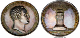 Nicholas I silver Specimen Coronation Medal 1826 SP62 PCGS, Diakov-446.4 (R2), Smirnov-413/b, Reichel-3451 (R). 51mm. By V. Alexeev & M. Sisorsky. Obv...