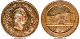 Alexander III silver "Meschanskoe College" Medal 1885 MS61 NGC, Diakov-958.1 (R3). 95mm. By A. Griliches, Sr. Issued to celebrate the 50th anniversary...