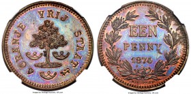 Orange Free State. Republic bronze Pattern Penny 1874 MS63 Brown NGC, Brussels mint, KMX-Pn1. Just 100 pieces of this pattern were produced, and few c...
