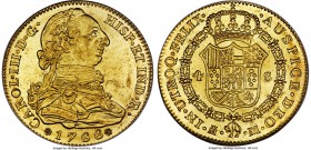 Charles III gold 4 Escudos 1788-M MS63 NGC, Madrid mint, KM418.1a, Fr-284. Bright golden mint luster with a nice strike, reflective fields, and a few ...