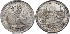 Zurich. City 1/2 Taler 1768 MS65 PCGS, KM146, HMZ 2-1165bbb. City-view reverse. Brilliant-white luster with slightly soft strike on the reverse. Only ...