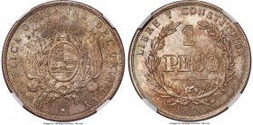 Republic Peso 1895 MS66 NGC, Buenos Aires mint, KM17a. In exceptional state of preservation for the type; tied with just two others for the finest-gra...