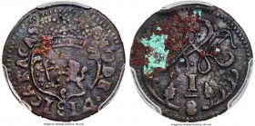 Caracas. Republic 1/8 Real 1814 VF Details (Excessive Corrosion) PCGS, KM-C1. Exceedingly rare in any condition, and undeniably an issue for the advan...