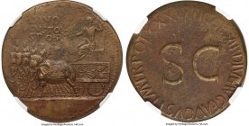 Divus Augustus (27 BC-AD 14). AE sestertius (34mm, 24.28 gm, 12h). NGC XF 4/5 - 3/5. Rome, AD 36-37. DIVO / AVGVSTO / S P Q R, Augustus, radiate and t...
