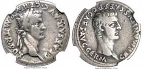 Gaius 'Caligula' (AD 37-41). AR denarius (20mm, 3.62 gm, 2h). NGC Choice Fine 4/5 - 4/5, marks. Rome, AD 37-38. C•CAESAR•AVG•GERM•P•M•TR•POT, laureate...