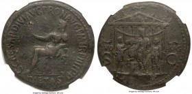 Gaius 'Caligula' (AD 37-41). Orichalcum sestertius (36mm, 27.55 gm, 6h). NGC VF 5/5 - 3/5. Rome, AD 40-41. C CAESAR DIVI AVG PRON AVG P M TR P IIII P ...