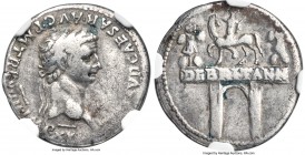 Claudius I (AD 41-54). AR denarius (18mm, 3.67 gm, 4h). NGC Choice Fine 4/5 - 3/5. Rome, AD 49-50. TI CLAVD CAESAR•AVG•P M TR P VIIII•IMP XVI, laureat...