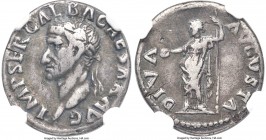 Galba (July AD 68-January AD 69). AR denarius (18mm, 3.16 gm, 6h). NGC VF 5/5 - 4/5. Rome. IMP SER GALBA CAESAR AVG, laureate head of Galba left / DIV...