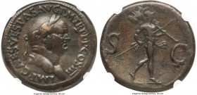 Vespasian (AD 69-79). AE sestertius (32mm, 27.73 gm, 6h). NGC Choice VF S 5/5 - 4/5, Fine Style, lt smoothing. Rome, AD 71. IMP CAES VESPAS AVG P M TR...