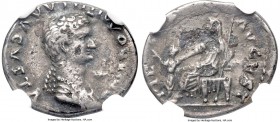 Domitilla the Younger (died before AD 69). AE/AR fourrée denarius (18mm, 2.52 gm, 7h). Choice VF 4/5 - 1/5, core visible. Ancient Forgery. Rome, struc...