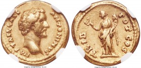 Antoninus Pius, as Caesar (AD 138-161). AV quinarius (16mm, 3.62 gm, 5h). NGC VF S 5/5 - 4/5. Rome, 25 February-10 July AD 138. IMP T AEL CAES-ANTONIN...