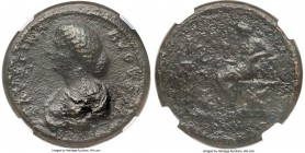 Faustina Junior (AD 147-175/6). AE medallion (38mm, 41.01 gm, 12h). NGC VF 4/5 - 1/5. Rome, AD 161-175. FAVSTINA-AVGVSTA, draped bust of Faustina Juni...