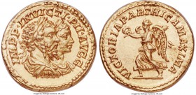 Septimius Severus (AD 193-211). AV aureus (20mm, 7.31 gm, 11h). NGC Choice AU 5/5 - 4/5. Rome, AD 204. IMPP • INVICTI • PII • AVGG, jugate busts of Se...