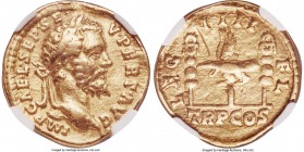 Septimius Severus (AD 193-211). AV aureus (20mm, 7.17 gm, 1h). NGC VF 5/5 - 2/5, ex-mount. Legionary series. Rome, AD 193-194. IMP CAE•L•SEP•SE-V•PERT...