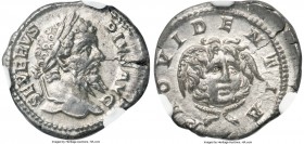 Septimius Severus (AD 193-211). AR denarius (20mm, 3.53 gm, 7h). NGC Choice AU 4/5 - 5/5. Rome, AD 207. SEVERVS-PIVS AVG, laureate head of Septimius S...